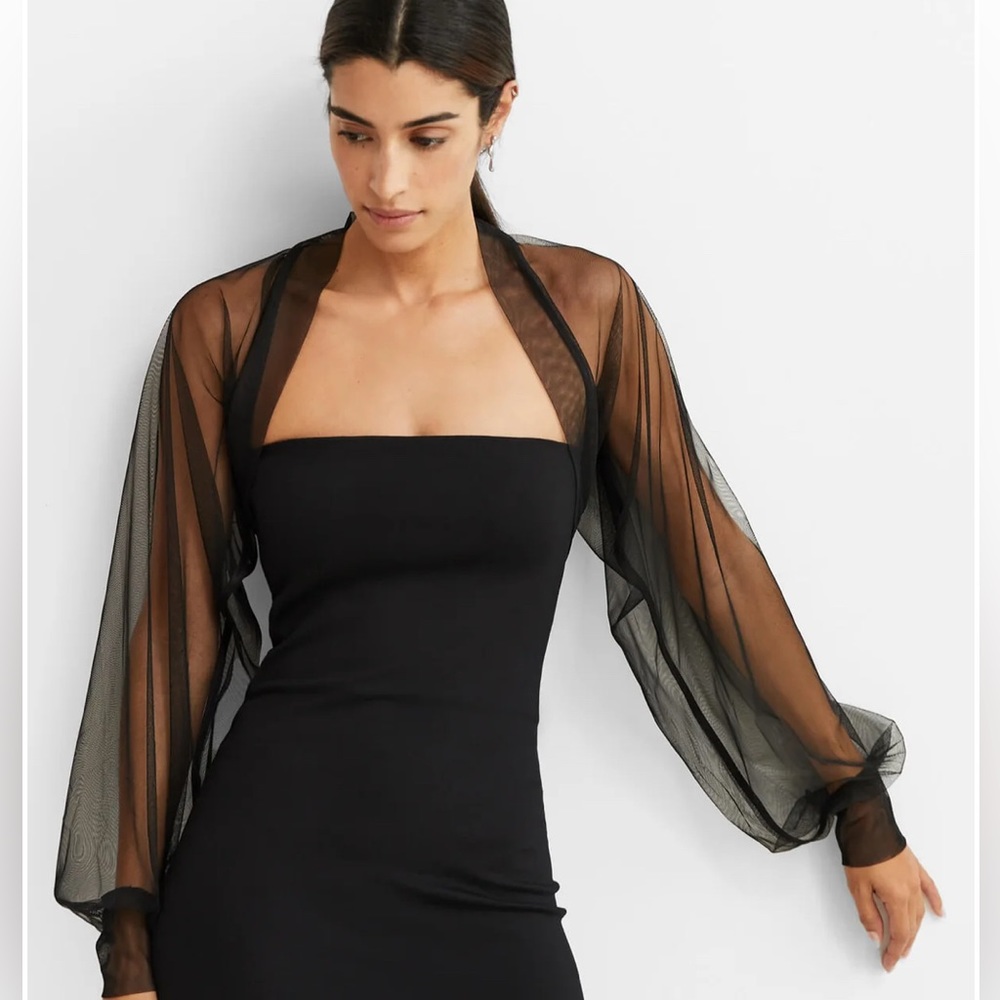 Marcella Olympia Bolero, Sheer Black, Medium